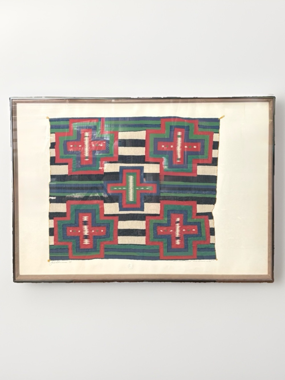 Vintage Jack Silverman “Navajo Chief Blanket Circa 1890 Serigraph Art 27/100 VTG